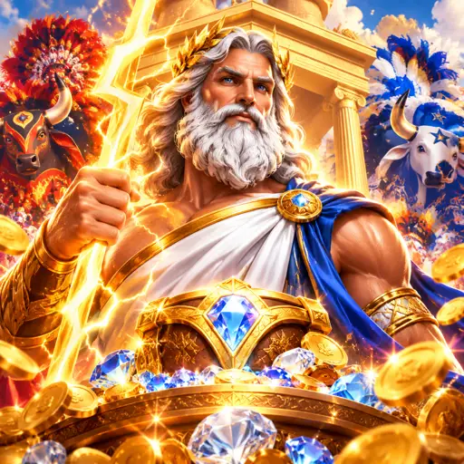 Arte do slot Gates of Olympus, alternativa de volatilidade alta no catálogo