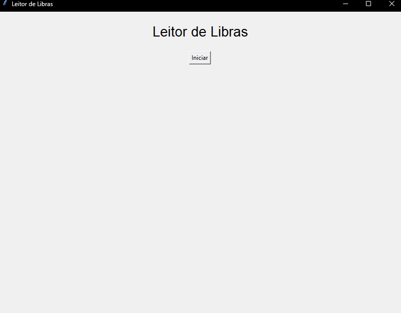 Interface do Leitor de Libras